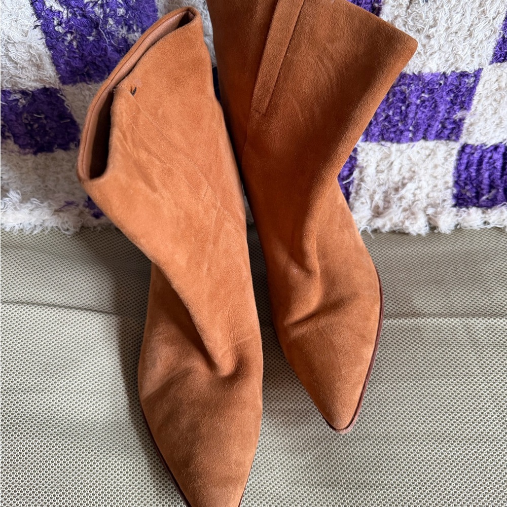 Sigerson Morrison Brown Suede Heeled Boots